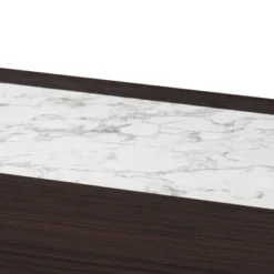 Walker Wood Faux Marble Top TV Stand For TVs Up To 60" Dark Brown/Marble/Gold - Baxton Studio -Urban Dwell Gear Outlet Store GUEST ad91bfdb 8c4b 476a 87d4 855c65e83be5