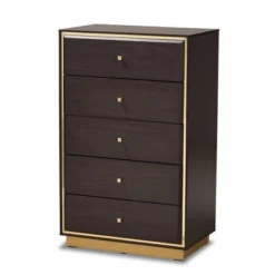 Cormac Wood And Metal 5 Drawer Storage Chest - Baxton Studio -Urban Dwell Gear Outlet Store GUEST adb6f040 14ea 4425 a205 84e6c70d9f08