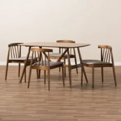 5pc Wyatt Midcentury Modern Walnut Wood Dining Set Beige/Brown - Baxton Studio 13 5pc Wyatt Midcentury Modern Walnut Wood Dining Set Beige/Brown - Baxton Studio -Urban Dwell Gear Outlet Store GUEST adf01d72 7b21 4e6e b9f0 ad931c174fe4
