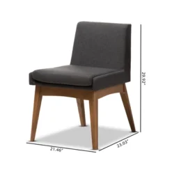 Set Of 2 Nexus Mid Century Modern Walnut Wood Fabric Upholstered Dining Side Chair - Baxton Studio -Urban Dwell Gear Outlet Store GUEST ae13a52c c5f5 4d66 8d16 a98636507250