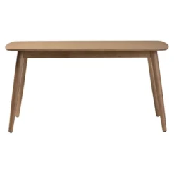 Edna Mid-Century Modern French Oak Light Brown Finishing Wood Dining Table - Baxton Studio