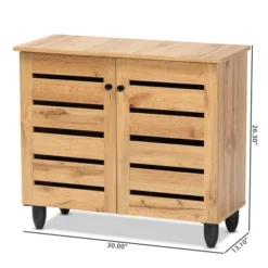 Gisela Wood 2 Door Cabinet Oak Brown/Black - Baxton Studio -Urban Dwell Gear Outlet Store GUEST af8f8c89 dccd 4bfe 8069 1ec584f443e9