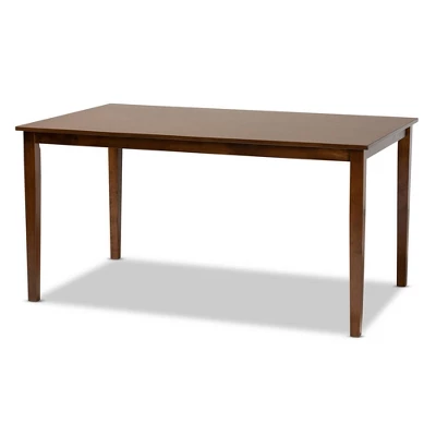 7pc Augustine Fabric Upholstered Dining Set Gray/Walnut Brown - Baxton Studio 2 7pc Augustine Fabric Upholstered Dining Set Gray/Walnut Brown - Baxton Studio - Image 2