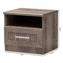 Gallia Modern And Contemporary Oak Finished 1 Drawer Nightstand Brown - Baxton Studio 15 Gallia Modern And Contemporary Oak Finished 1 Drawer Nightstand Brown - Baxton Studio -Urban Dwell Gear Outlet Store GUEST b001b592 30a8 4469 8327 9a8a56771a5a