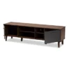 Moina Two-Tone Wood TV Stand For TVs Up To 70" Walnut/Gray - Baxton Studio