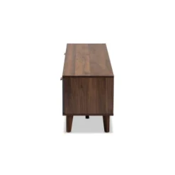 Moina Two-Tone Wood TV Stand For TVs Up To 70" Walnut/Gray - Baxton Studio -Urban Dwell Gear Outlet Store GUEST b12fc792 cbd6 41c8 adc5 62ced34e3d3b