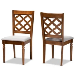 2pc Ramiro Fabric And Wood Dining Chairs Set - Baxton Studio -Urban Dwell Gear Outlet Store GUEST b1e3d30c d29b 4a0a 982d 7823d644b2bd