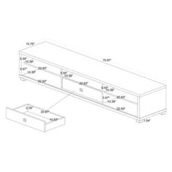 Beasley Wood 1 Drawer TV Stand For TVs Up To 65" Oak Brown/Black - Baxton Studio -Urban Dwell Gear Outlet Store GUEST b1ee9b27 9e2f 4bed a48e a7bdce247159