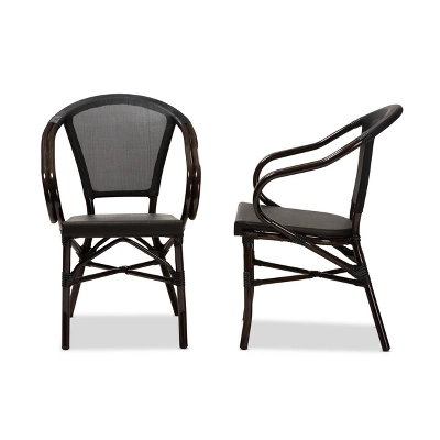 Set Of 2 Artus Indoor And Outdoor Stackable Bistro Dining Chairs - Baxton Studio 1 Set Of 2 Artus Indoor And Outdoor Stackable Bistro Dining Chairs - Baxton Studio