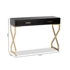 Carville Faux Leather Finished 2 Drawer Console Table Brown - Baxton Studio -Urban Dwell Gear Outlet Store GUEST b28917db 0678 46a3 862d 27b6cd534fdb