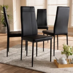 Set Of 4 Matiese Modern And Contemporary Faux Leather Upholstered Dining Chairs - Baxton Studio 10 Set Of 4 Matiese Modern And Contemporary Faux Leather Upholstered Dining Chairs - Baxton Studio -Urban Dwell Gear Outlet Store GUEST b30f4d35 604f 4e7f b90d e0737dc6eead