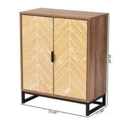Josephine Two-Tone Wood And Metal 2 Door Storage Cabinet Walnut Brown/White/Black - Baxton Studio -Urban Dwell Gear Outlet Store GUEST b392fb02 6ce3 4551 bc5f 68785ac1bd46