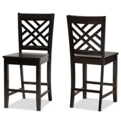 2pc Caron Wood Counter Stool Set - Baxton Studio -Urban Dwell Gear Outlet Store GUEST b48adb80 71f4 4fa5 87d0 2c455eaf8643