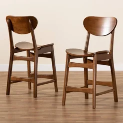 2pc Katya Wood Counter Height Barstool Set Brown - Baxton Studio -Urban Dwell Gear Outlet Store GUEST b5b9b4a6 9a6b 431e 81ee cfbef4aacc62