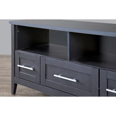 Espresso Finished 3 Drawers TV Stand For TVs Up To 47" Dark Brown - Baxton Studio 2 Espresso Finished 3 Drawers TV Stand For TVs Up To 47" Dark Brown - Baxton Studio - Image 2