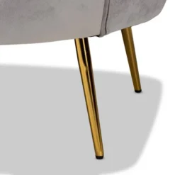 Genia Velvet Fabric Upholstered And Metal Sofa Gray/Gold - Baxton Studio 18 Genia Velvet Fabric Upholstered And Metal Sofa Gray/Gold - Baxton Studio -Urban Dwell Gear Outlet Store GUEST b70d668d 3bbf 493c b7a6 2ed4ef293f5a