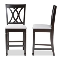 2pc Reneau Finished Wood Counter Height Pub Chairs - Baxton Studio -Urban Dwell Gear Outlet Store GUEST b72e532a 7c44 49e3 af0e d4dc9032c835