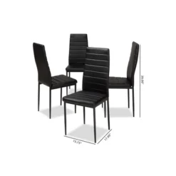 Set Of 4 Armand Modern And Contemporary Faux Leather Upholstered Dining Chairs - Baxton Studio -Urban Dwell Gear Outlet Store GUEST b7319226 53de 47a9 a558 4ae3b3db8633