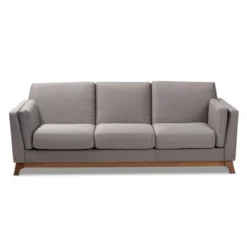 Baxton Studio Sava Fabric Upholstered Walnut Wood 3 Seater Sofa Gray - BaxtonStudio 15 Baxton Studio Sava Fabric Upholstered Walnut Wood 3 Seater Sofa Gray - BaxtonStudio -Urban Dwell Gear Outlet Store GUEST b78dc40e 8de6 4711 966b c05170d56322
