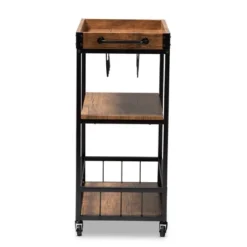 Cerne Oak And Finished Mobile Metal Bar Cart With Wine Bottle Rack Brown - Baxton Studio 11 Cerne Oak And Finished Mobile Metal Bar Cart With Wine Bottle Rack Brown - Baxton Studio -Urban Dwell Gear Outlet Store GUEST b7e81a7b fc04 4407 8c2f 7d69e95e2cc0