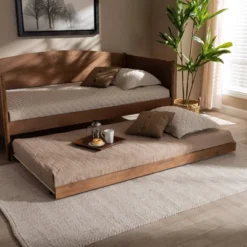 Twin Veles Trundle Bed Ash Walnut - Baxton Studio 7 Twin Veles Trundle Bed Ash Walnut - Baxton Studio -Urban Dwell Gear Outlet Store GUEST b83a5ff6 fec6 495f bc6a 33172e575886