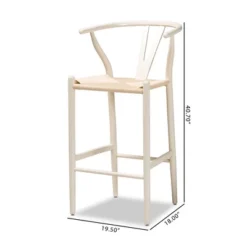Set Of 2 Paxton Wood Counter Stools White - Baxton Studio -Urban Dwell Gear Outlet Store GUEST b9eeb5eb 9e71 409e a6b9 54cf591ef025