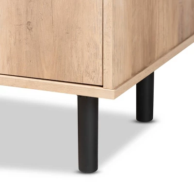 Patterson Wood 2 Door Kitchen Storage Cabinet Oak Brown - Baxton Studio 5 Patterson Wood 2 Door Kitchen Storage Cabinet Oak Brown - Baxton Studio - Image 5