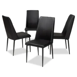 Set Of 4 Chandelle Modern And Contemporary Faux Leather Upholstered Dining Chairs - Baxton Studio 10 Set Of 4 Chandelle Modern And Contemporary Faux Leather Upholstered Dining Chairs - Baxton Studio -Urban Dwell Gear Outlet Store GUEST ba415cca aa00 4311 ae15 ffec7d742227