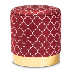 Serra Quatrefoil Velvet Upholstered Metal Storage Ottoman - Baxton Studio 17 Serra Quatrefoil Velvet Upholstered Metal Storage Ottoman - Baxton Studio -Urban Dwell Gear Outlet Store GUEST baf4540b e87e 487d aab0 0729e5dfc348