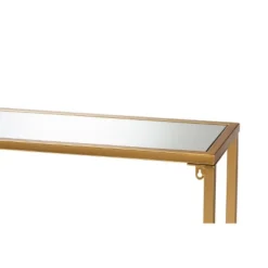 Alessa Glam Metal And Mirrored Glass Console Table Gold - Baxton Studio -Urban Dwell Gear Outlet Store GUEST bc198f77 76e2 4546 87d6 9df0b00e6eb4