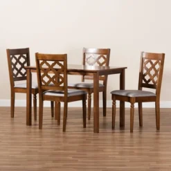 5pc Ramiro Wood Dining Set Gray/Walnut/Brown - Baxton Studio 14 5pc Ramiro Wood Dining Set Gray/Walnut/Brown - Baxton Studio -Urban Dwell Gear Outlet Store GUEST bc56003b 8c0f 4717 8a87 1aadea8e9e9b