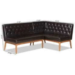 2pc Riordan Wood Dining Nook Banquette Set - Baxton Studio -Urban Dwell Gear Outlet Store GUEST bcb1e57f 9f28 494f 8598 083575864969