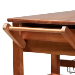 Crayton Wood And Metal Mobile Kitchen Storage Cart Oak Brown/Silver - Baxton Studio -Urban Dwell Gear Outlet Store GUEST bd391e18 1996 4543 852d dd7d00923b05