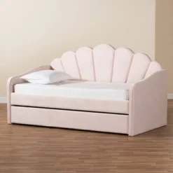 Timila Velvet Fabric Upholstered Daybed With Trundle Light Pink - Baxton Studio 22 Timila Velvet Fabric Upholstered Daybed With Trundle Light Pink - Baxton Studio -Urban Dwell Gear Outlet Store GUEST be0bc902 9033 4b3f ae63 a92a5ada6f9a
