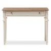 Marquetterie French Provincial Weathered Oak Wash Writing Desk White - Baxton Studio