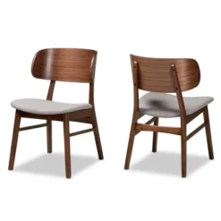 2pc Alston Fabric Upholstered Wood Dining Chair Set - Baxton Studio -Urban Dwell Gear Outlet Store GUEST c0c8b40f 8423 420f b156 c57601a75193