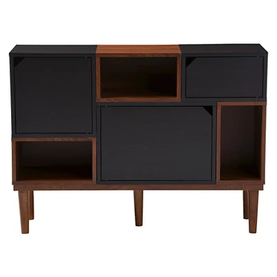 Anderson Mid-century Retro Modern Wood Sideboard Storage Cabinet - Oak/Espresso - Baxton Studio 1 Anderson Mid-century Retro Modern Wood Sideboard Storage Cabinet - Oak/Espresso - Baxton Studio