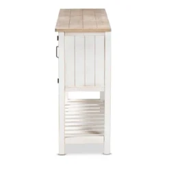 Deacon And Wood 2 Door Dining Room Buffet White/Brown - Baxton Studio -Urban Dwell Gear Outlet Store GUEST c123cd66 4b0e 4afd 900b 251a068a04ca