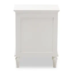 Venezia French - Inspired Rustic Washed Wood 3 - Drawer Nightstand - White - Baxton Studio -Urban Dwell Gear Outlet Store GUEST c2741a88 7c72 41c5 970d b11f1f83db45