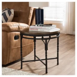 Austin Vintage Industrial Round End Table - Antique Bronze - Baxton Studio -Urban Dwell Gear Outlet Store GUEST c2eafb84 e37b 44e6 8a85 1ed4a36c6f8e