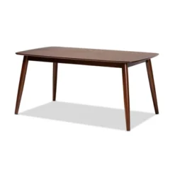 5pc Aeron Wood Dining Set Light Gray/Walnut - Baxton Studio