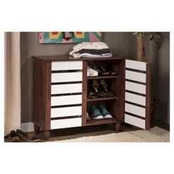 Gisela Two-Tone Shoe Cabinet With 2 Doors Oak/White - Baxton Studio 9 Gisela Two-Tone Shoe Cabinet With 2 Doors Oak/White - Baxton Studio -Urban Dwell Gear Outlet Store GUEST c3472229 a44e 47f5 9574 865416097057