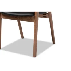 2pc Harland Faux Leather Upholstered And Wood Dining Chair Set - Baxton Studio -Urban Dwell Gear Outlet Store GUEST c3d0ce5b 15a3 4f26 8b25 ffcdda962b35