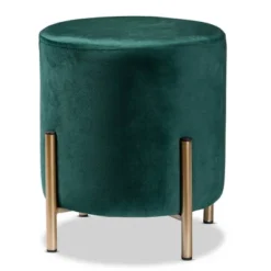 Thurman Velvet Metal Ottoman - Baxton Studio -Urban Dwell Gear Outlet Store GUEST c41f6788 0579 4cbd b4b1 8fc7286fac52
