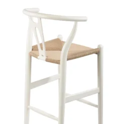 Mid-Century Modern Wishbone Barstool Wood White - Baxton Studio -Urban Dwell Gear Outlet Store GUEST c50e4892 629e 4416 865f 7c5b6aac0a8a
