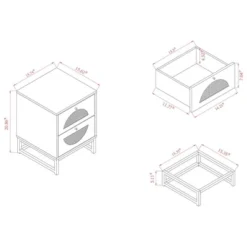 Ardon Bohemian Wood And Metal 1 Drawer Nightstand With Rattan Light Brown/Black - Baxton Studio -Urban Dwell Gear Outlet Store GUEST c5c142d7 1e1a 4c2e 8f2d 10d434a715b2