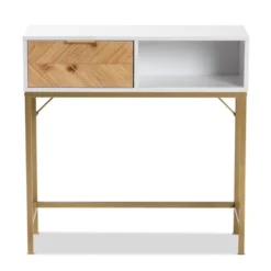 Giona Two-Tone Wood And Metal 1 Drawer Console Table White/Gold - Baxton Studio 11 Giona Two-Tone Wood And Metal 1 Drawer Console Table White/Gold - Baxton Studio -Urban Dwell Gear Outlet Store GUEST c70c7337 47d1 40f8 8e90 557a2c9fb3a9