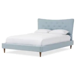 Hannah Mid - Century Modern Fabric Platform Bed - Queen - Baxton Studio -Urban Dwell Gear Outlet Store GUEST c83f3786 7e1f 4824 a8ce 1c3a3472dcb0