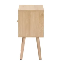 Emmett Wood 1 Drawer End Table Light Brown/Gold - Baxton Studio -Urban Dwell Gear Outlet Store GUEST c84ab800 6547 4c94 93e3 2a3bc75f9162