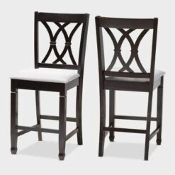 2pc Reneau Finished Wood Counter Height Pub Chairs - Baxton Studio -Urban Dwell Gear Outlet Store GUEST c8badf80 1662 437d a21a acc9e4728ea3